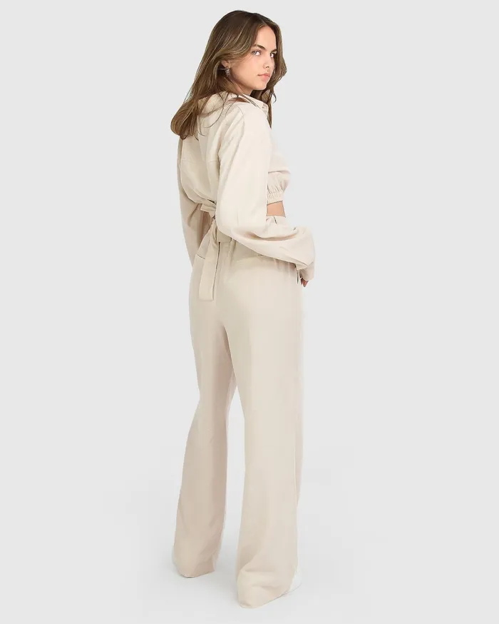 Women Pants and Skirts Belle and Bloom State Of Play Wide Leg Pant 8211 Sand