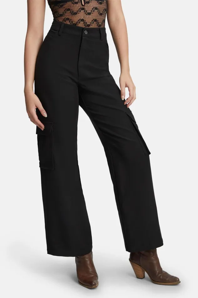 Women Pants Bardot Hestia Cargo Pant In Black Black Women Pants Bardot Hestia Cargo Pant In Black Black