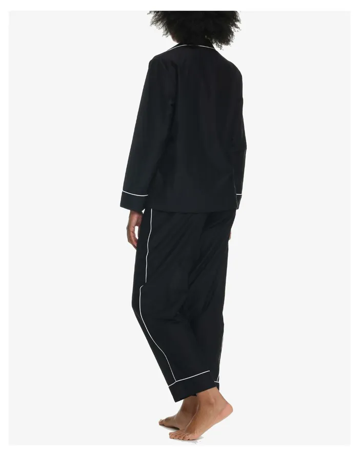 Women Papinelle Sleepwear Organic Cotton Mia Pajama Set Black Madewell Pajamas
