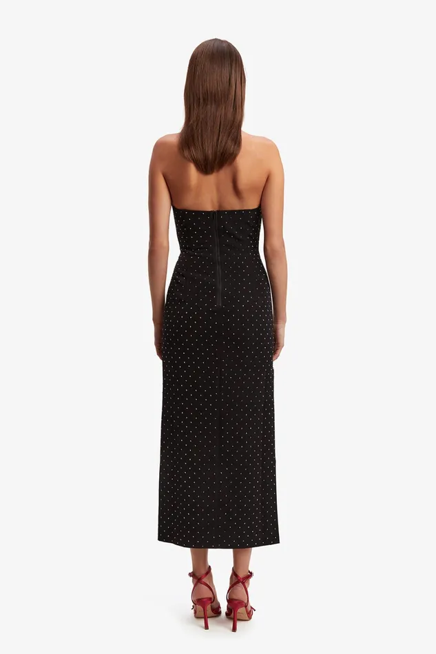 Women Party Dresses Bardot Eleni Stud Midi Dress In Black Black Women Party Dresses Bardot Eleni Stud Midi Dress In Black Black