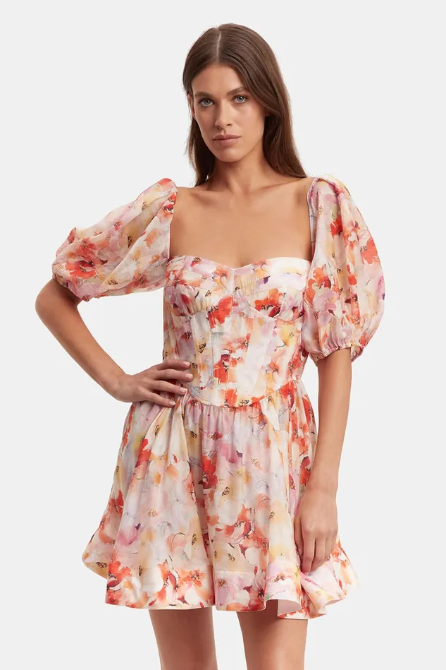 Women Party Dresses Bardot Kiah Corset Mini Dress In Paintly Floral Paintly Floral Women Party Dresses Bardot Kiah Corset Mini Dress In Paintly Floral Paintly Floral