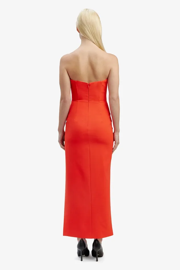 Women Party Dresses Bardot Saira Midi Dress In Orange Sorbet Orange Sorbet Women Party Dresses Bardot Saira Midi Dress In Orange Sorbet Orange Sorbet