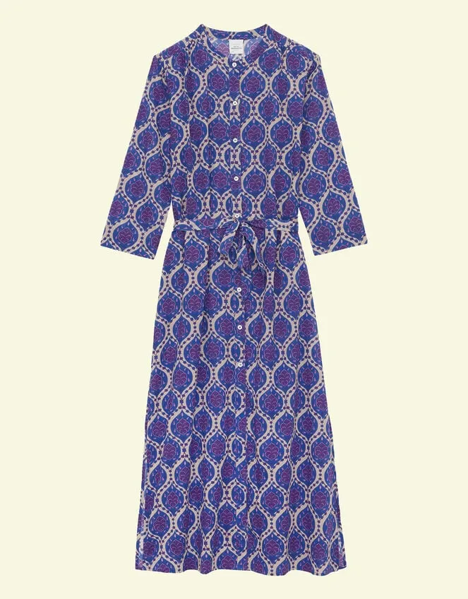 Women Petite Mendigote Print Tie Dress Blue Monsoon Dresses