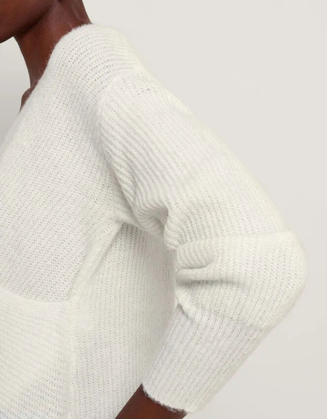 Women Pippa Wrap Jumper Ivory Monsoon Knitwear