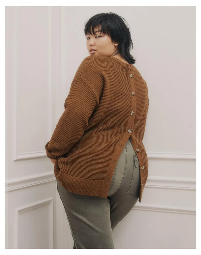 Women Plus Greensboro Button Back Sweater Heather Cinnamon Madewell Sweaters Women Plus Greensboro Button Back Sweater Heather Cinnamon Madewell Sweaters