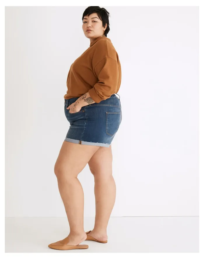 Women Plus High Rise Denim Shorts In Danny Wash Danny Madewell Shorts Women Plus High Rise Denim Shorts In Danny Wash Danny Madewell Shorts