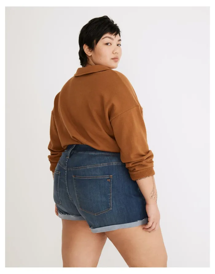 Women Plus High Rise Denim Shorts In Danny Wash Danny Madewell Shorts Women Plus High Rise Denim Shorts In Danny Wash Danny Madewell Shorts