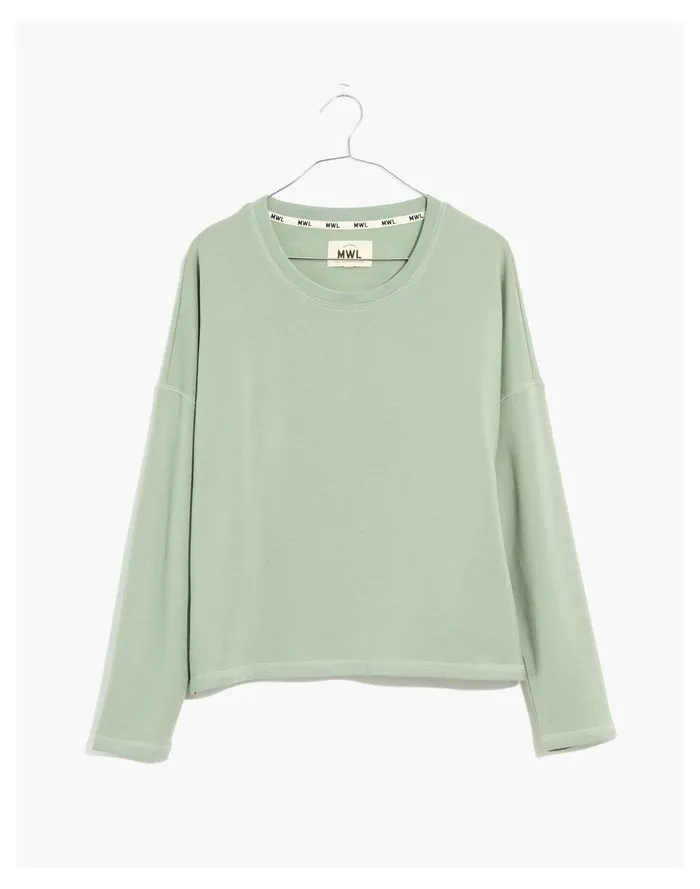 Women Plus MWL Superbrushed Easygoing Sweatshirt Frosted Willow Madewell MWL Athleisure Women Plus MWL Superbrushed Easygoing Sweatshirt Frosted Willow Madewell MWL Athleisure