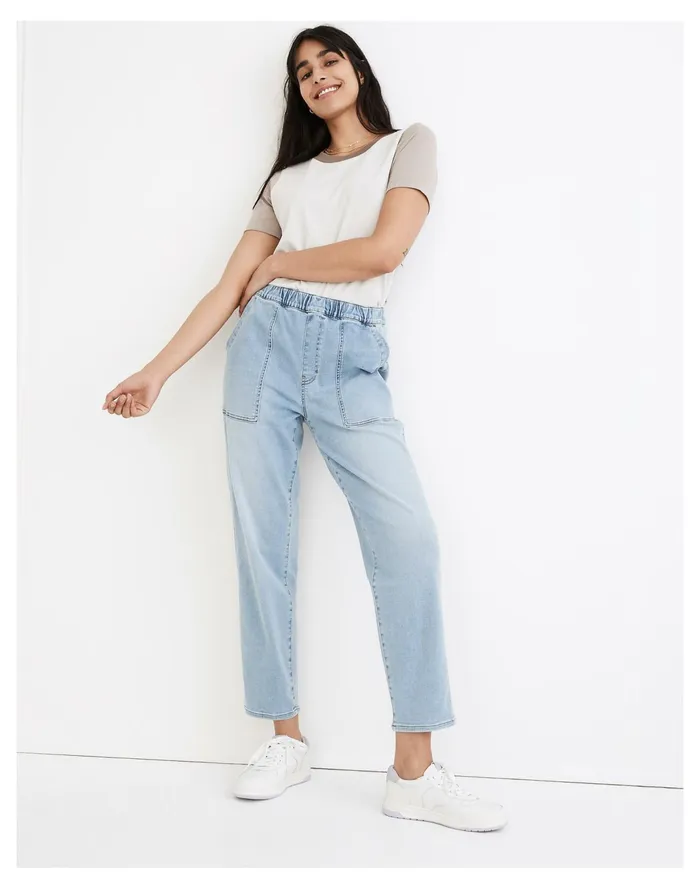 Women Pull On Relaxed Jeans In Bellview Wash Bellview Wash Madewell Pants