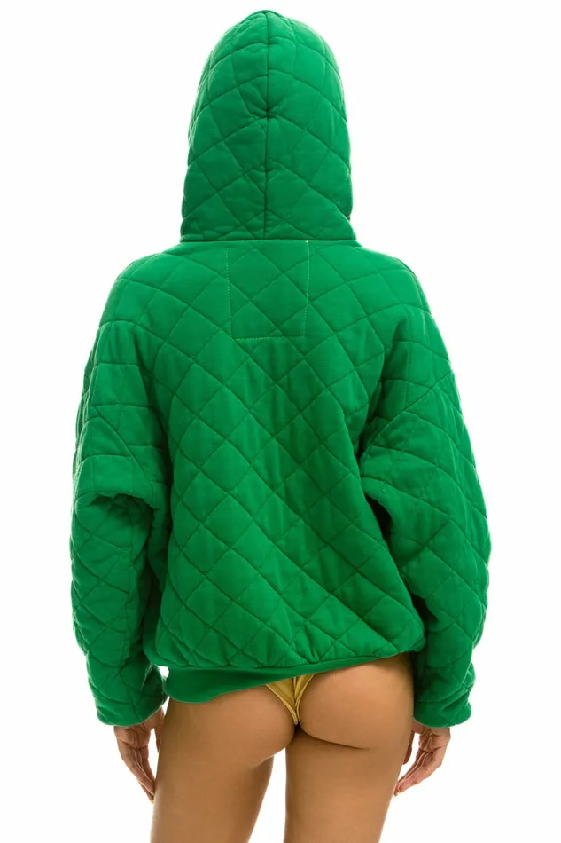 Women QUILTED RELAXED PULLOVER HOODIE 8211 KELLY GREEN Aviator Nation Hoodies Women QUILTED RELAXED PULLOVER HOODIE 8211 KELLY GREEN Aviator Nation Hoodies