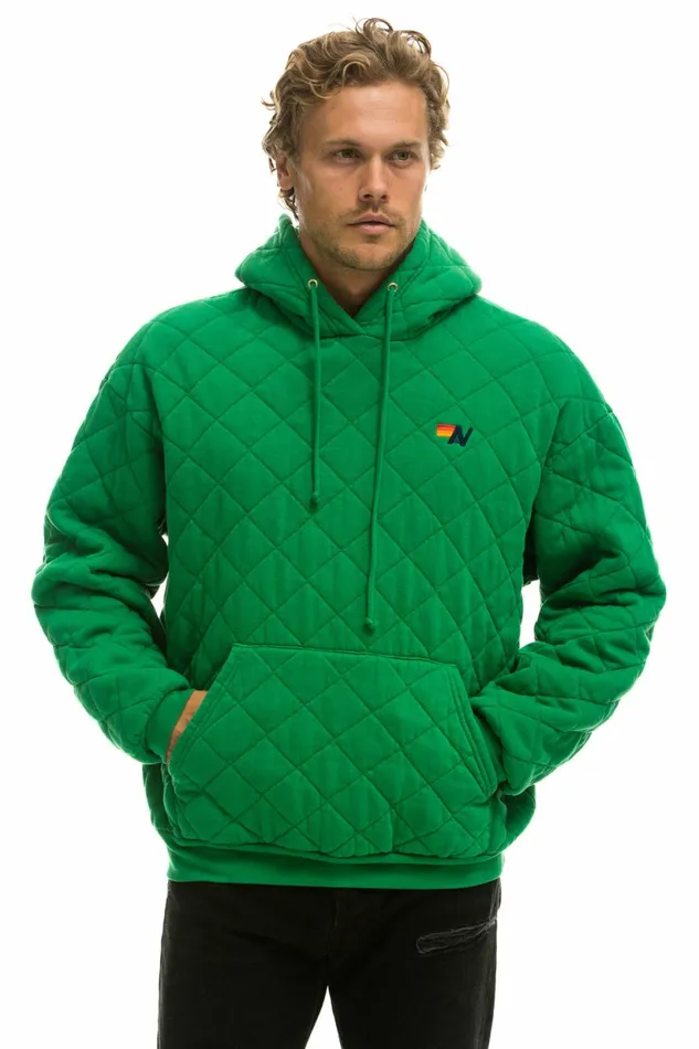 Women QUILTED RELAXED PULLOVER HOODIE 8211 KELLY GREEN Aviator Nation Hoodies Women QUILTED RELAXED PULLOVER HOODIE 8211 KELLY GREEN Aviator Nation Hoodies