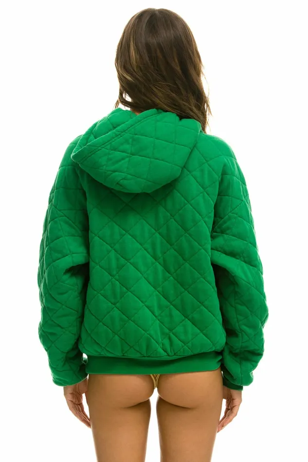Women QUILTED RELAXED PULLOVER HOODIE 8211 KELLY GREEN Aviator Nation Hoodies Women QUILTED RELAXED PULLOVER HOODIE 8211 KELLY GREEN Aviator Nation Hoodies