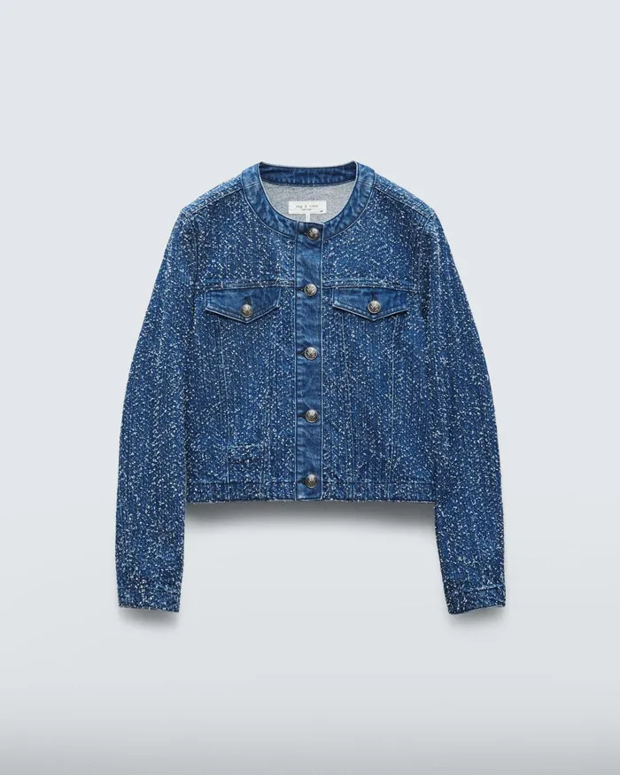 Women Rag and Bone Blazers and Vests Cora Denim Jacket Midtweed Women Rag and Bone Blazers and Vests Cora Denim Jacket Midtweed