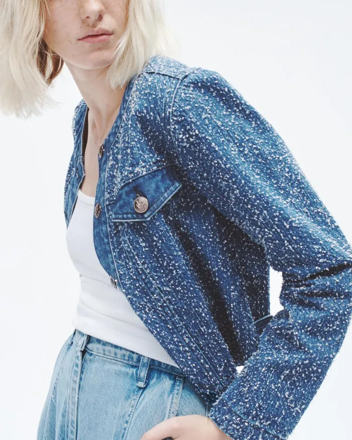 Women Rag and Bone Blazers and Vests Cora Denim Jacket Midtweed Women Rag and Bone Blazers and Vests Cora Denim Jacket Midtweed