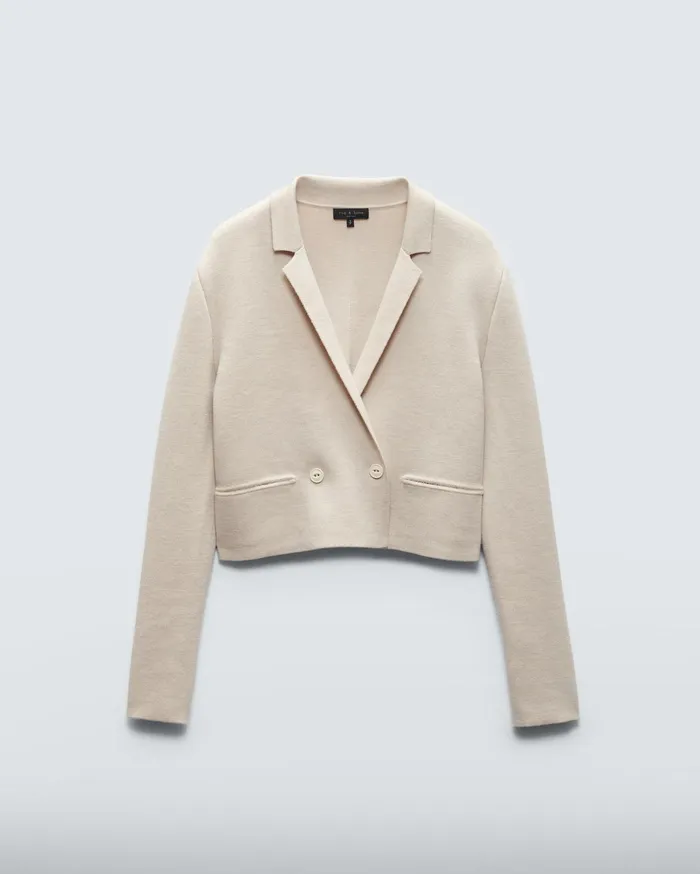 Women Rag and Bone Blazers and Vests Joy Merino Wool Blazer Ivory Women Rag and Bone Blazers and Vests Joy Merino Wool Blazer Ivory