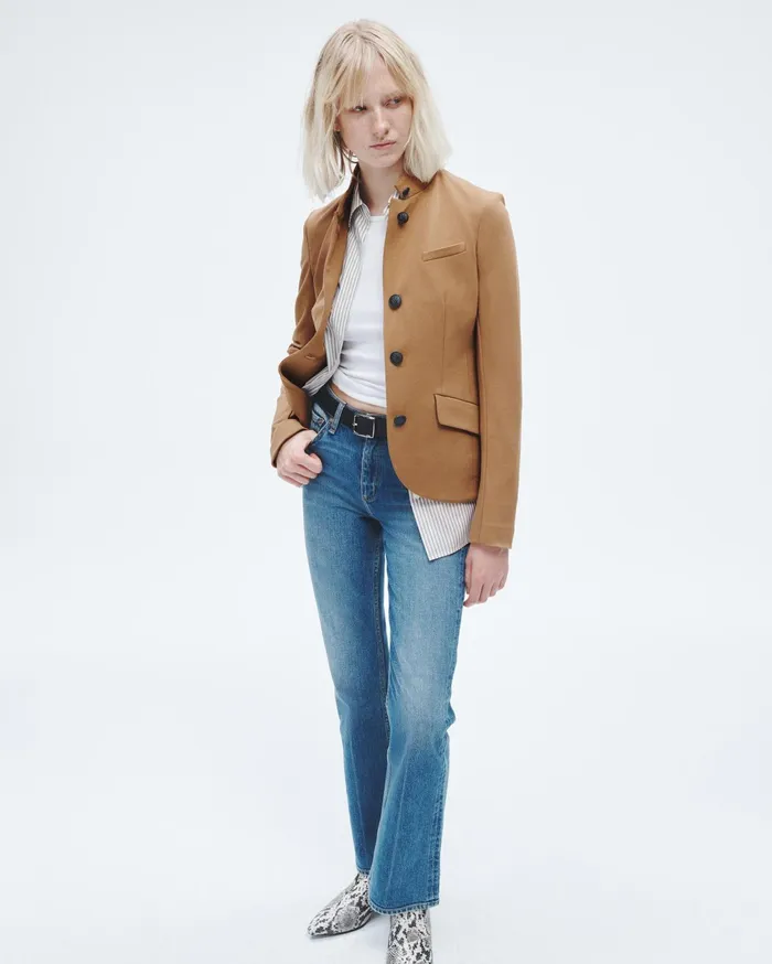Women Rag and Bone Blazers and Vests Slade Ponte Blazer Camel Women Rag and Bone Blazers and Vests Slade Ponte Blazer Camel