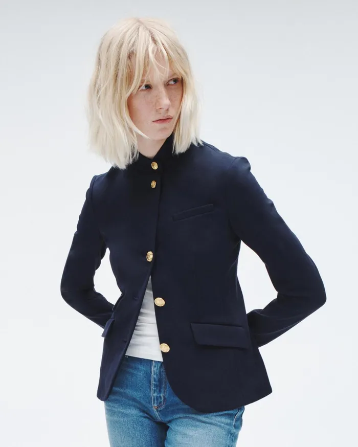 Women Rag and Bone Blazers and Vests Slade Ponte Blazer Salute