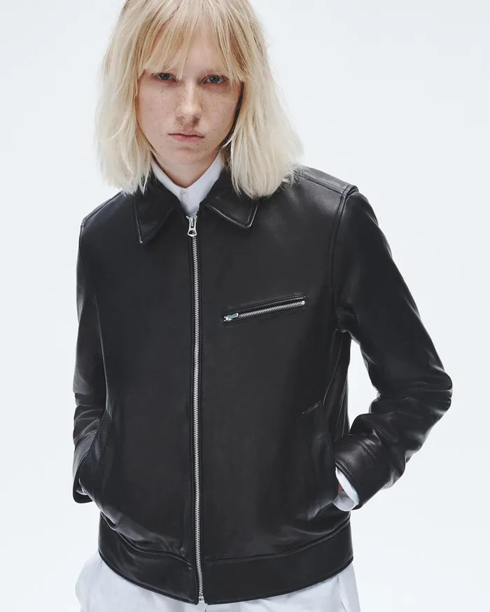 Women Rag and Bone Coats and Jackets Manon Leather Jacket Black