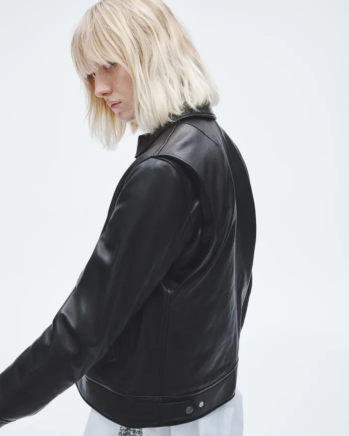 Women Rag and Bone Coats and Jackets Manon Leather Jacket Black Women Rag and Bone Coats and Jackets Manon Leather Jacket Black