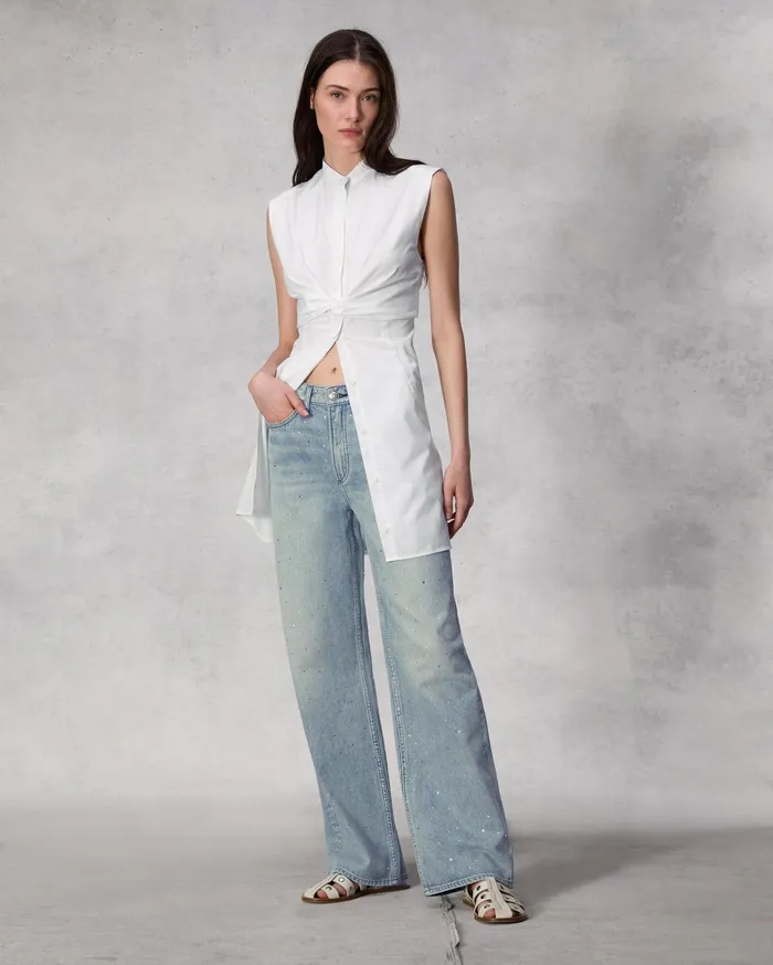 Women Rag and Bone Dresses and Skirts Louisa Cotton Poplin Dress White