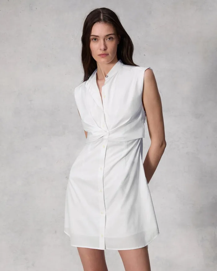 Women Rag and Bone Dresses and Skirts Louisa Cotton Poplin Dress White Women Rag and Bone Dresses and Skirts Louisa Cotton Poplin Dress White