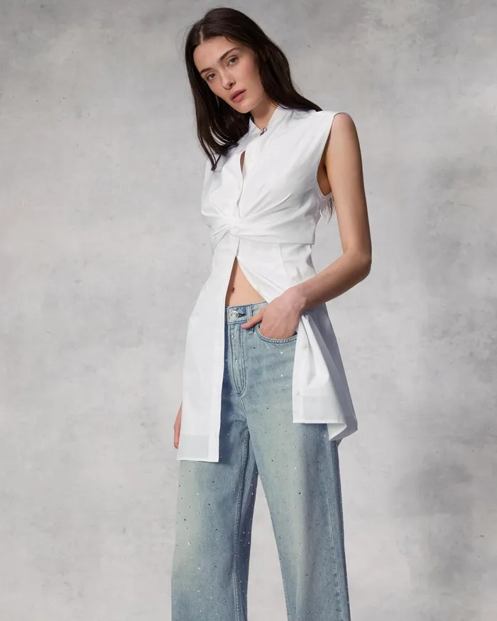 Women Rag and Bone Dresses and Skirts Louisa Cotton Poplin Dress White Women Rag and Bone Dresses and Skirts Louisa Cotton Poplin Dress White