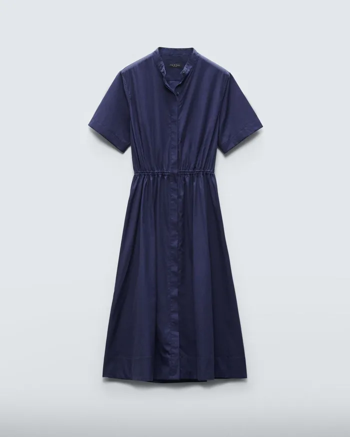 Women Rag and Bone Dresses and Skirts Ronan Cotton Poplin Dress Navy Women Rag and Bone Dresses and Skirts Ronan Cotton Poplin Dress Navy