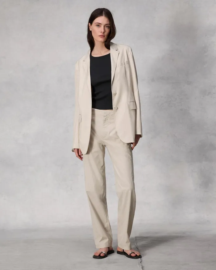 Women Rag and Bone Pants Fern Cotton Poplin Pant Beige