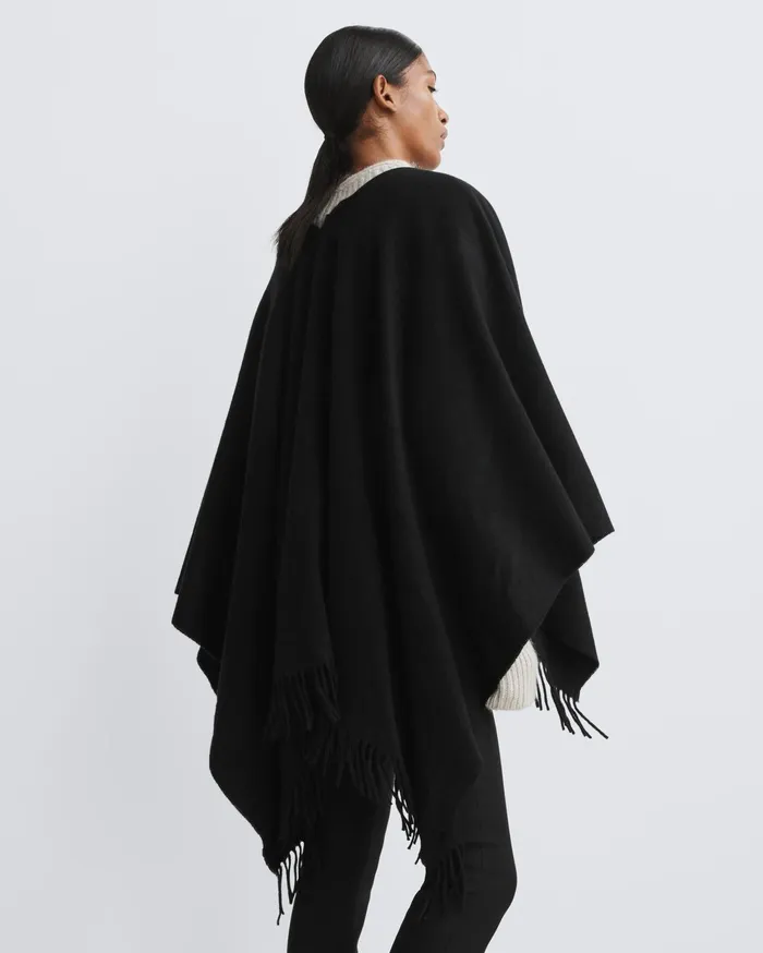 Women Rag and Bone Scarves and Ponchos Classic Cashmere Poncho Black