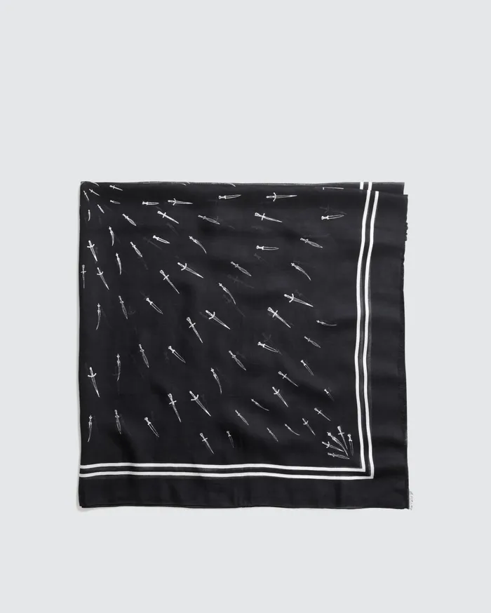 Women Rag and Bone Scarves and Ponchos Dagger Cashmere Modal Scarf Black