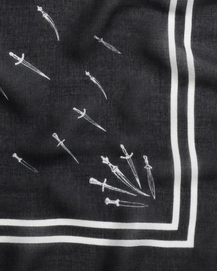 Women Rag and Bone Scarves and Ponchos Dagger Cashmere Modal Scarf Black Women Rag and Bone Scarves and Ponchos Dagger Cashmere Modal Scarf Black
