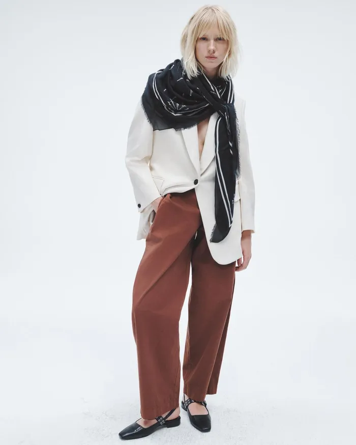 Women Rag and Bone Scarves and Ponchos Dagger Cashmere Modal Scarf Black Women Rag and Bone Scarves and Ponchos Dagger Cashmere Modal Scarf Black