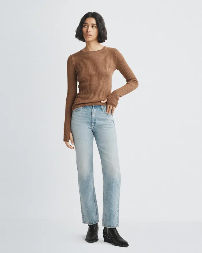 Women Rag and Bone Straight and Slim Harlow Straight Rise Vintage Stretch Jean