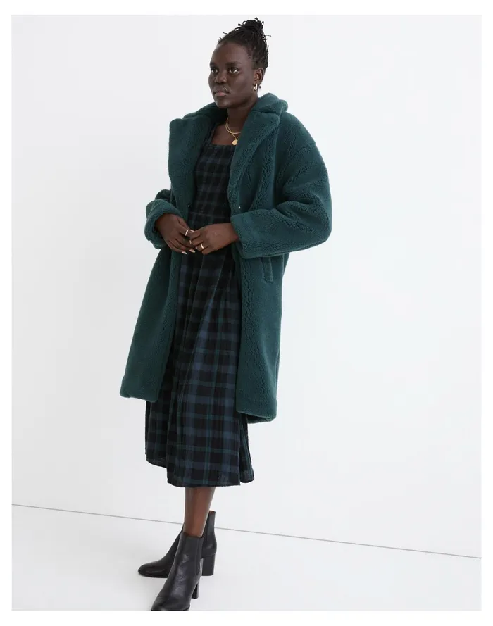 Women Resourced Sherpa Teddy Coat Smoky Spruce Madewell Jackets Women Resourced Sherpa Teddy Coat Smoky Spruce Madewell Jackets