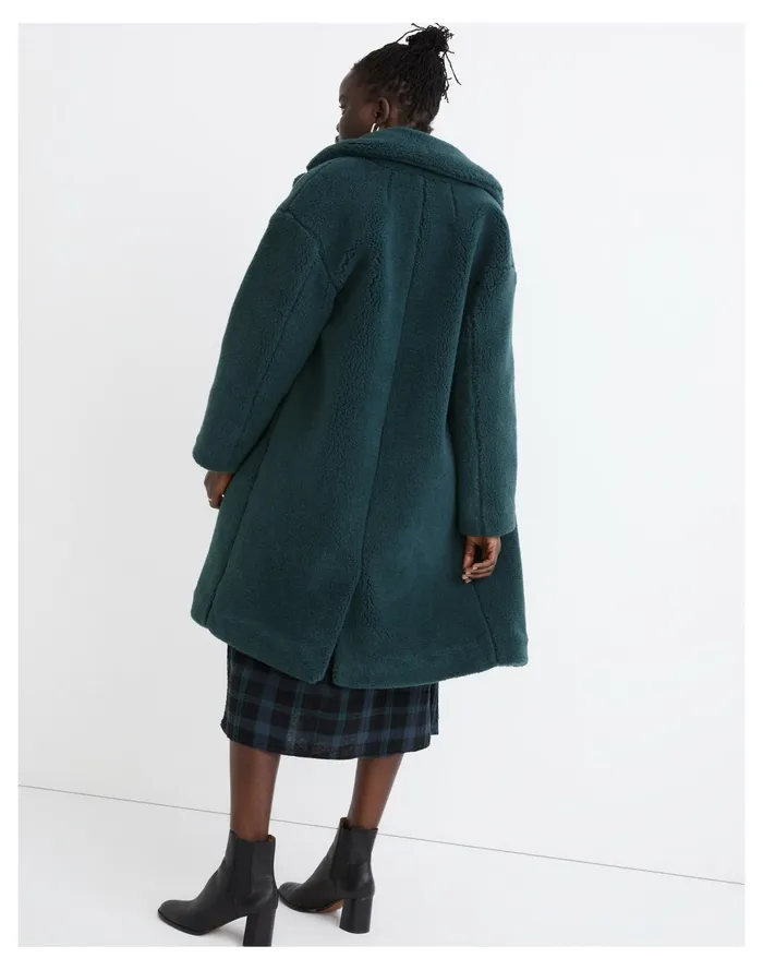 Women Resourced Sherpa Teddy Coat Smoky Spruce Madewell Jackets Women Resourced Sherpa Teddy Coat Smoky Spruce Madewell Jackets
