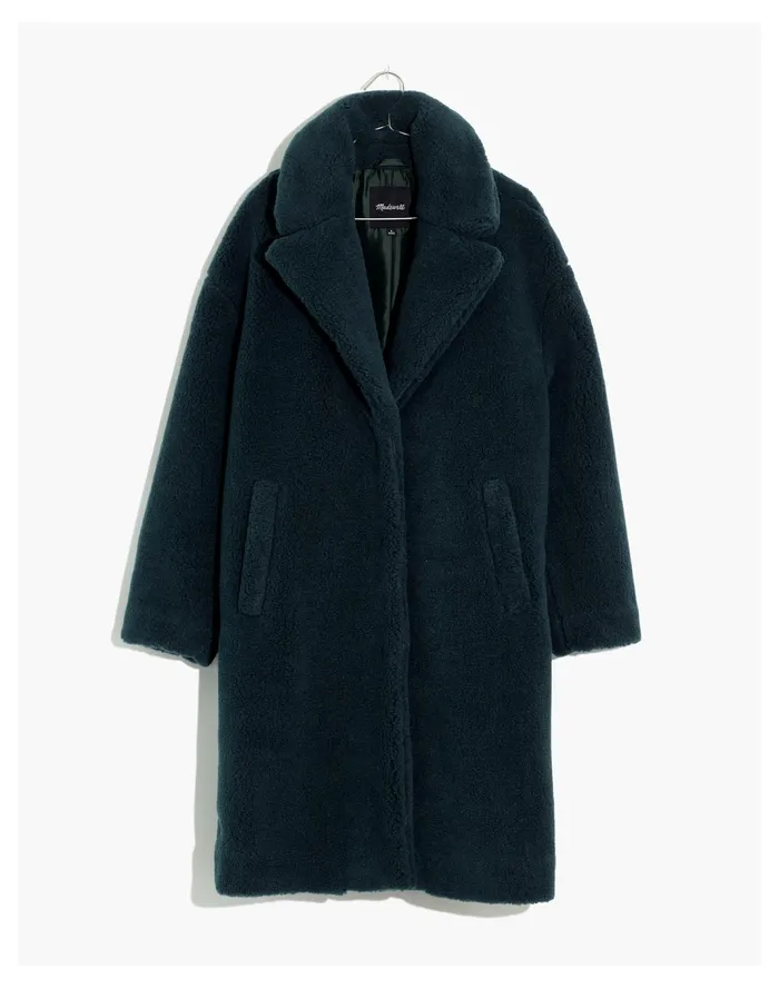 Women Resourced Sherpa Teddy Coat Smoky Spruce Madewell Jackets Women Resourced Sherpa Teddy Coat Smoky Spruce Madewell Jackets