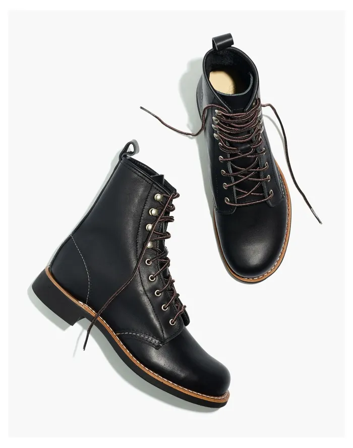 Women Red Wing Silversmith Lace Up Boots Black Boundary Madewell Boots