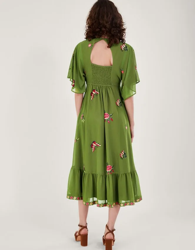 Women Renee Wrap Dress Green Monsoon Occasionwear