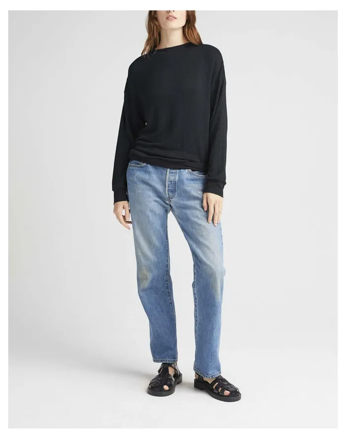Women Richer Poorer Bounce Knit Unwind Pullover Black Madewell Sweatshirts and Sweatpants Women Richer Poorer Bounce Knit Unwind Pullover Black Madewell Sweatshirts and Sweatpants