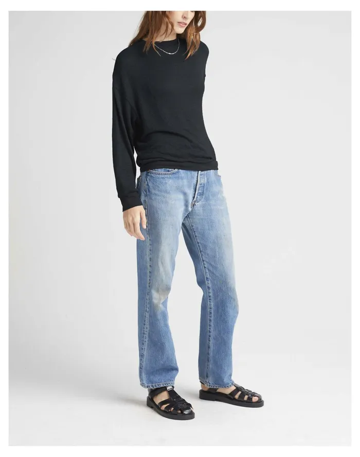 Women Richer Poorer Bounce Knit Unwind Pullover Black Madewell Sweatshirts and Sweatpants Women Richer Poorer Bounce Knit Unwind Pullover Black Madewell Sweatshirts and Sweatpants