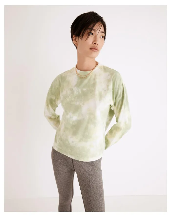 Women Richer Poorer Long Sleeve Relaxed Tee Green Storm Madewell Sweatshirts and Sweatpants Women Richer Poorer Long Sleeve Relaxed Tee Green Storm Madewell Sweatshirts and Sweatpants