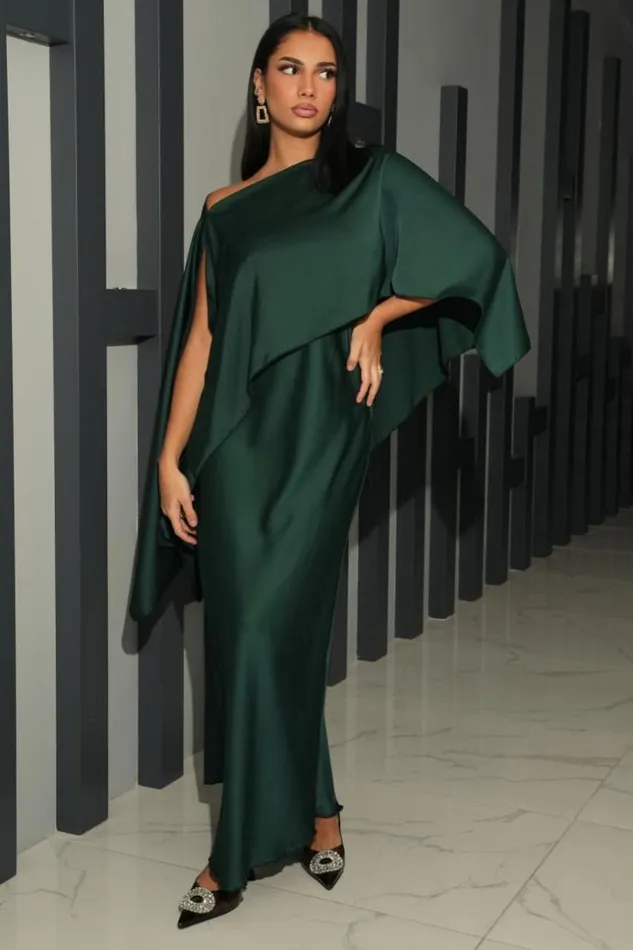 Women Robe 2 Pices Bustier Poncho Satin Vert Fonc Green Brentiny Paris Short Dresses Women Robe 2 Pices Bustier Poncho Satin Vert Fonc Green Brentiny Paris Short Dresses