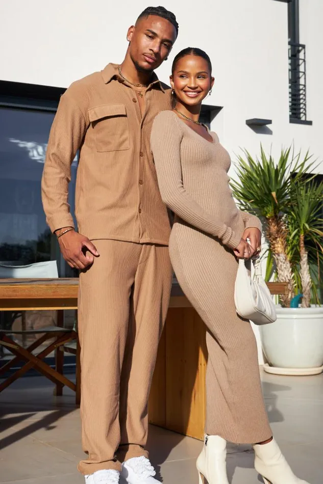 Women Robe Longue Camel Basic Moulante Camel Brentiny Paris Short Dresses