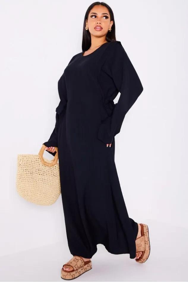 Women Robe Noire Empicement Nou Sur Les Cts Black Brentiny Paris Short Dresses