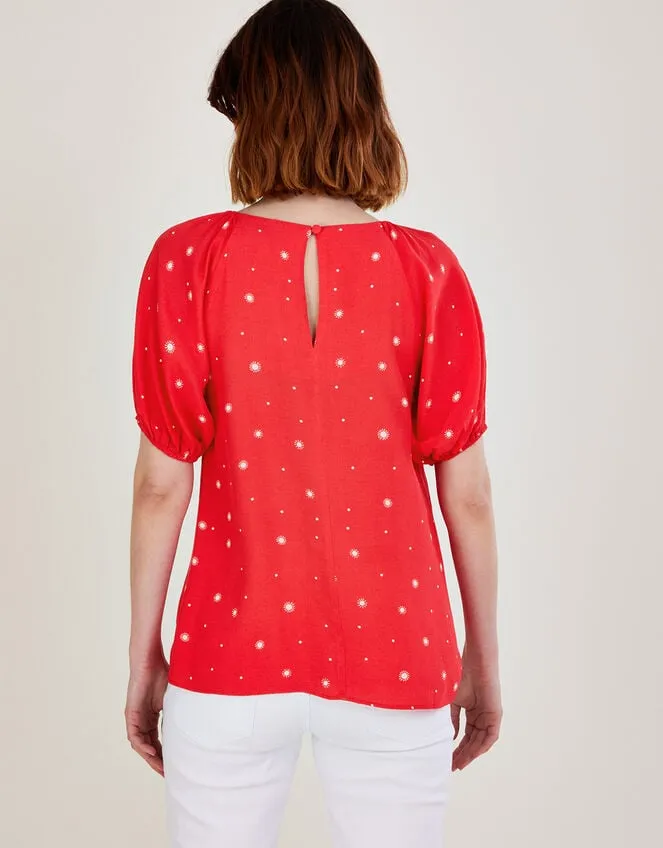 Women Sami Spot CutOut Top Red Monsoon Tops and Blouses