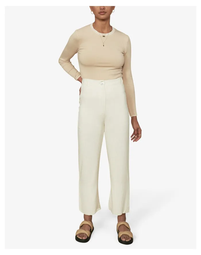 Women Sancia Asa Straight Pants Cream Madewell Pants