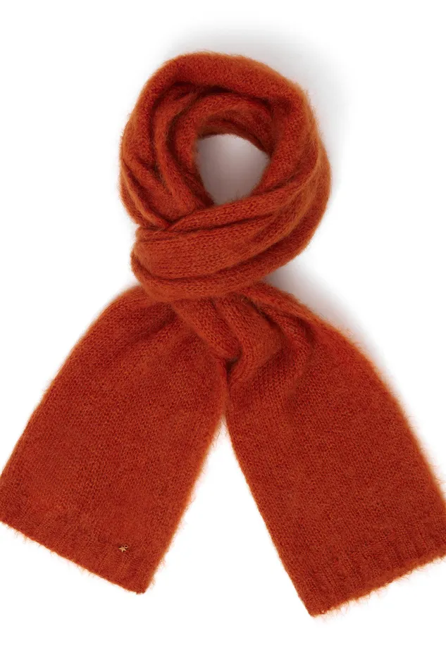 Women Scarf Charlette Lave charpe Mohair Orange Des Petits Hauts Scarves and Beanies