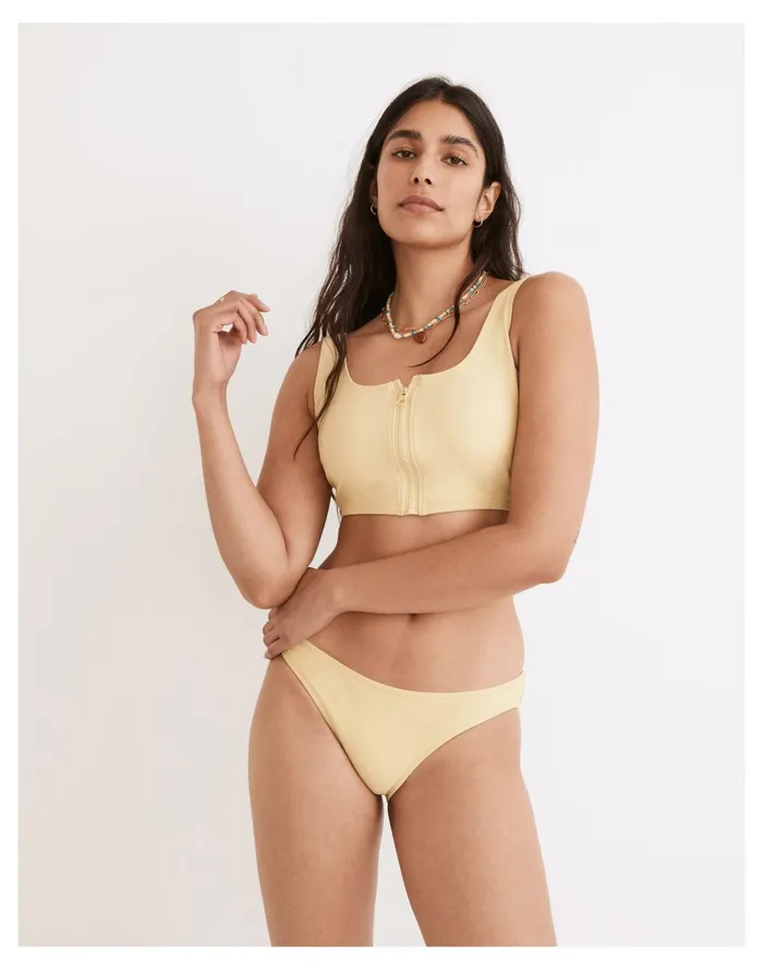 Women Second Wave Classic Bikini Bottom Crisp Pear Madewell Swim