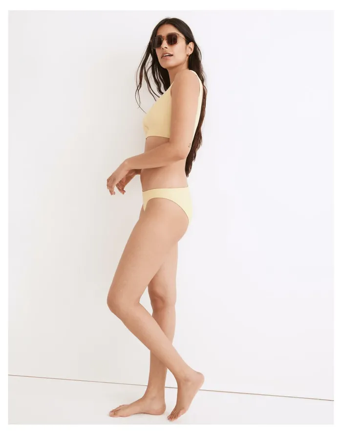 Women Second Wave Classic Bikini Bottom Crisp Pear Madewell Swim Women Second Wave Classic Bikini Bottom Crisp Pear Madewell Swim