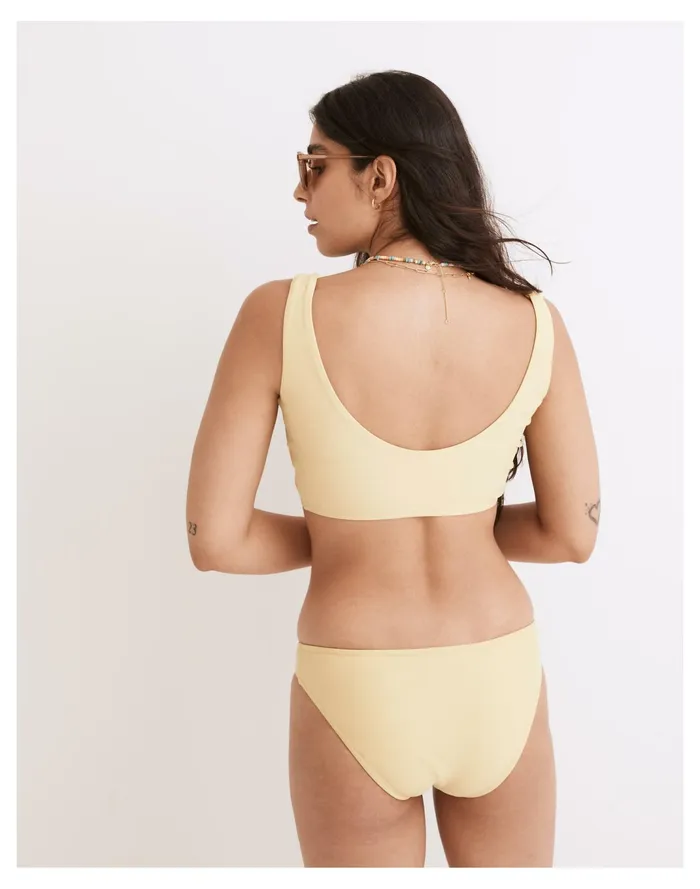 Women Second Wave Classic Bikini Bottom Crisp Pear Madewell Swim Women Second Wave Classic Bikini Bottom Crisp Pear Madewell Swim